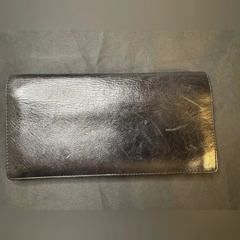 Christian Dior “CD” Black w/Red Interior Leather Wallet